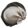 Fashion Elegant Women Ladies Wool Felt Pillbox Hat Women Church Derby Wedding Beret Fascinators With Floral & Mesh