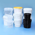 Custom Wholesale 5L Food Grade Plastic Bucket 1.3 Gallon Transparent White Black Empty Barrels Drums Plastic