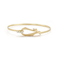 Laodun Latest Design Fashion S925 Bangle Minimalist Creative Geometric CZ Diamond Sterling Silver Bangle Bracelet Vermeil