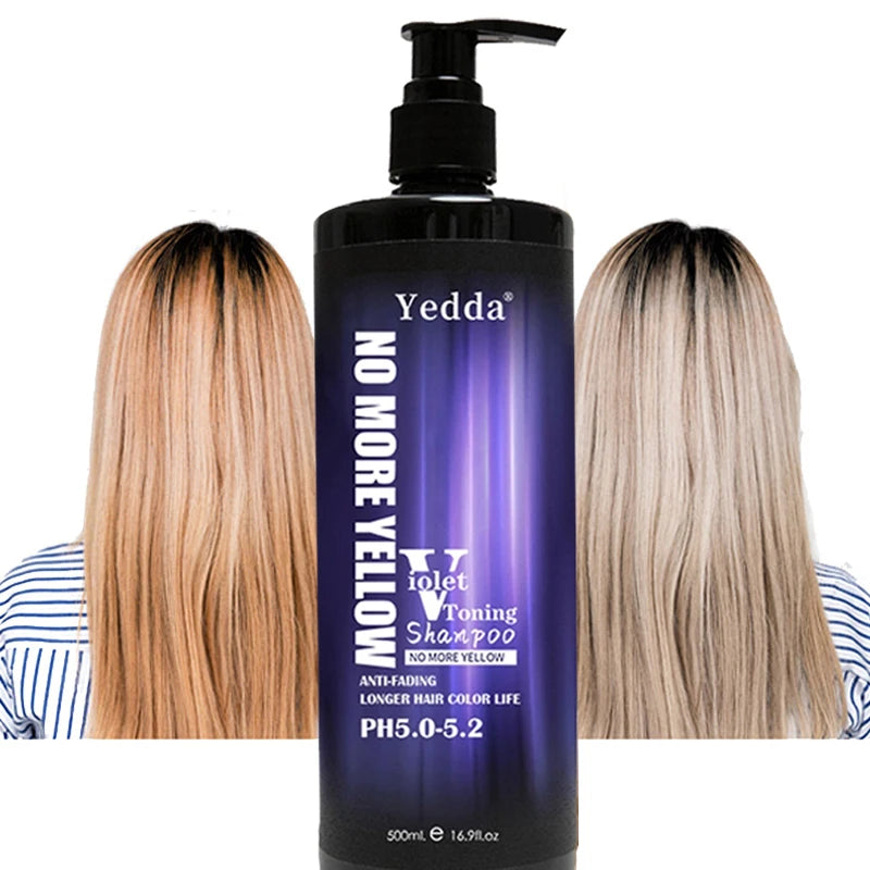 Self-owned Brand Non-yellow Hair purple Shampoo Removes Yellow Tones Moisturizes and Repairs Hair Color