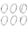 High-Polished No-Fade Gold Plated Stainless Steel Nose Piercing Earrings Asscher Cut Diamond Look Fancy Nose Rings for Women