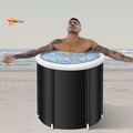 Hi-q 88 Gallon Cold Pod Ice Bathtub Inflatable Portable Pvc Keeps Water Cold Round Cold Plunge Barrel Tub for Adults