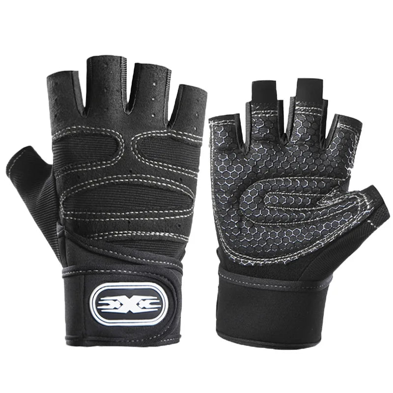 Motorcycle Hard Knuckle Half Finger Gloves Protective Gear Racing Biker Riding Motorbike Moto Motocross