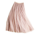 2024 New Spring and Summer High Waist Slim Skirt Long  Mesh A-line Skirt Korean Version Fashion Mid-length Skirt
