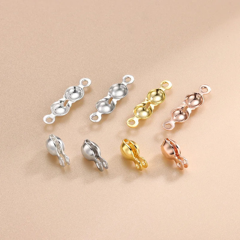 Hot Selling 925 Sterling Silver Buckle Bracelet Necklace  Accessories Connector End Clasp DIY Jewelry Making Clasp