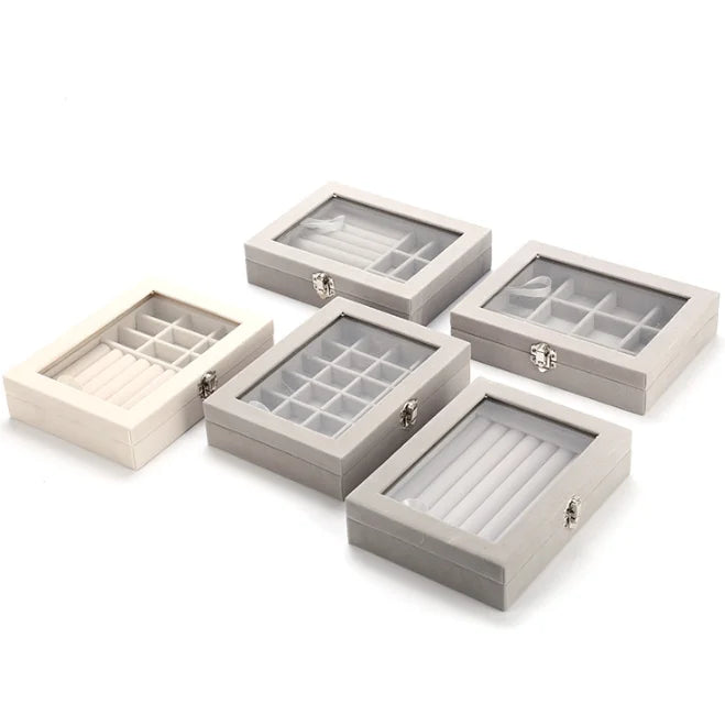 Transparent Cover Jewelry Storage Home Storage Box Display Box