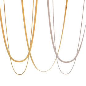 Simple Waterproof Jewelry Stainless Steel Snake Chain Herringbone Necklace Bijoux Minimaliste En Acier Inoxydable