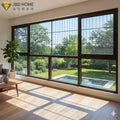 Modern Customized Double Glazing Sliding Windows | Thermal Break Aluminum Frame | Heavy Duty Fly Screen Soundproof System |