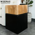 WISEMAX FURNITURE Retro square Living Room Hotel Coffee Table Nordic Creative Modern Wooden Side Table square Stool Chair