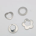 Stainless Steel Flower Love Ring Geometric Pendant Earring Accessories Tagor Jewelry DIY Ornaments