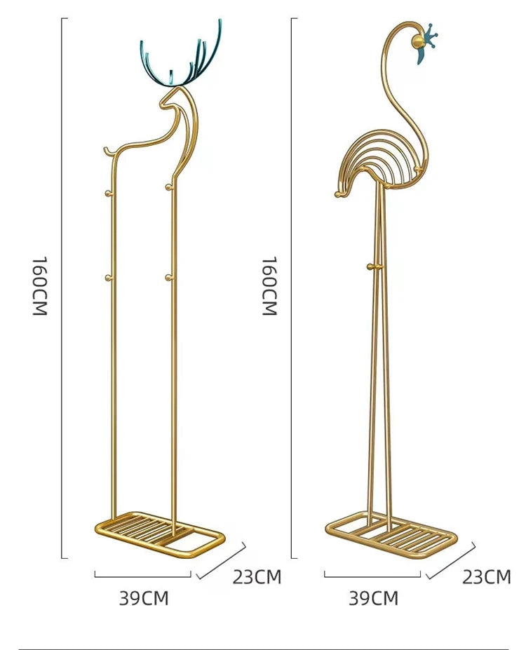 Light Luxury Simple Modern Metal Clothes Rack Home Bedroom Furniture for Living Room Use
