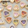 18K Gold Plated MC96 Accessories Nickel Free Copper Zinc Charms DIY Pendants Findings Components 10pcs/Lot Mainly Made Brass