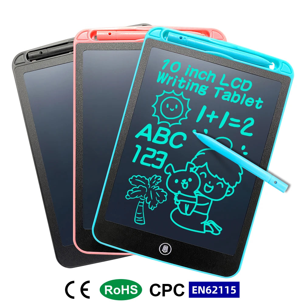 Wholesale 10 Inch Portable Electronic Drawing Board Erasable LCD Writing Tablet for Kids Self-Adhesive Digital Memo Pad