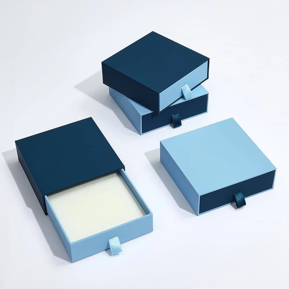 ECO Packaging Custom Logo Cardboard Drawer Jewelry Packaging Box Gift Boxes Necklace Earring Bracelet Ring Jewelry Box
