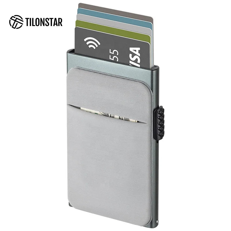 TILONSTAR TVC304 Latest Pop up Aluminum RFID Blocking Credit Bank Card Holder Wallet