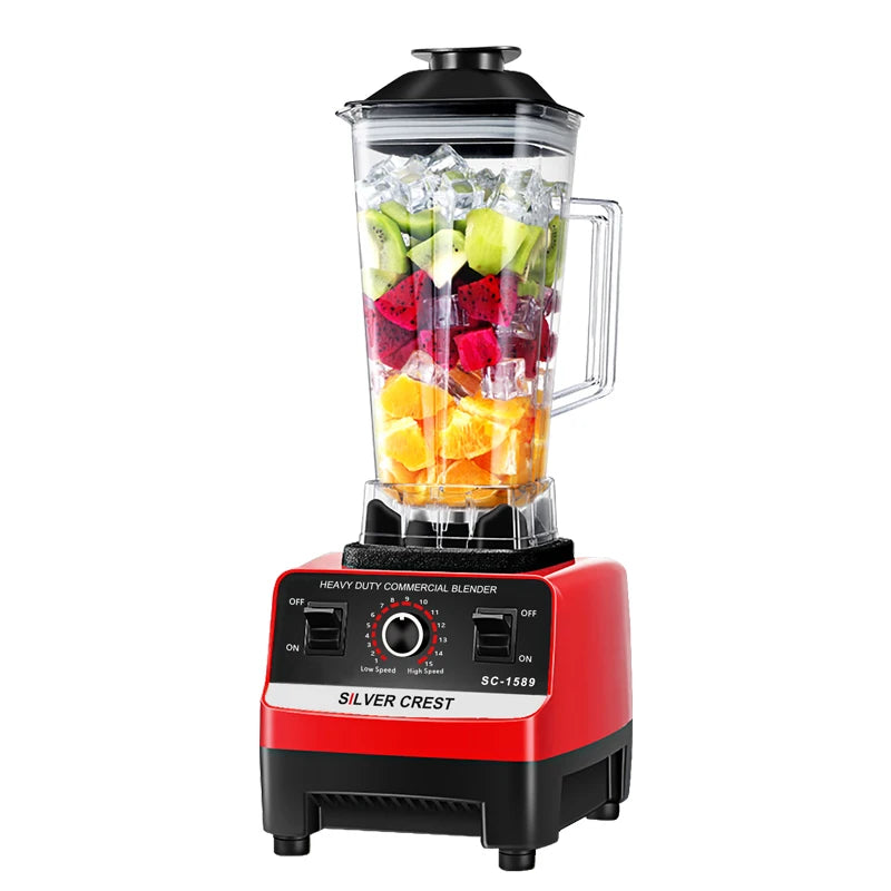 Heavy Duty Button-Controlled Multifunction Juicer Blender Electric Household Appliance with Speed Setting Plastic Container