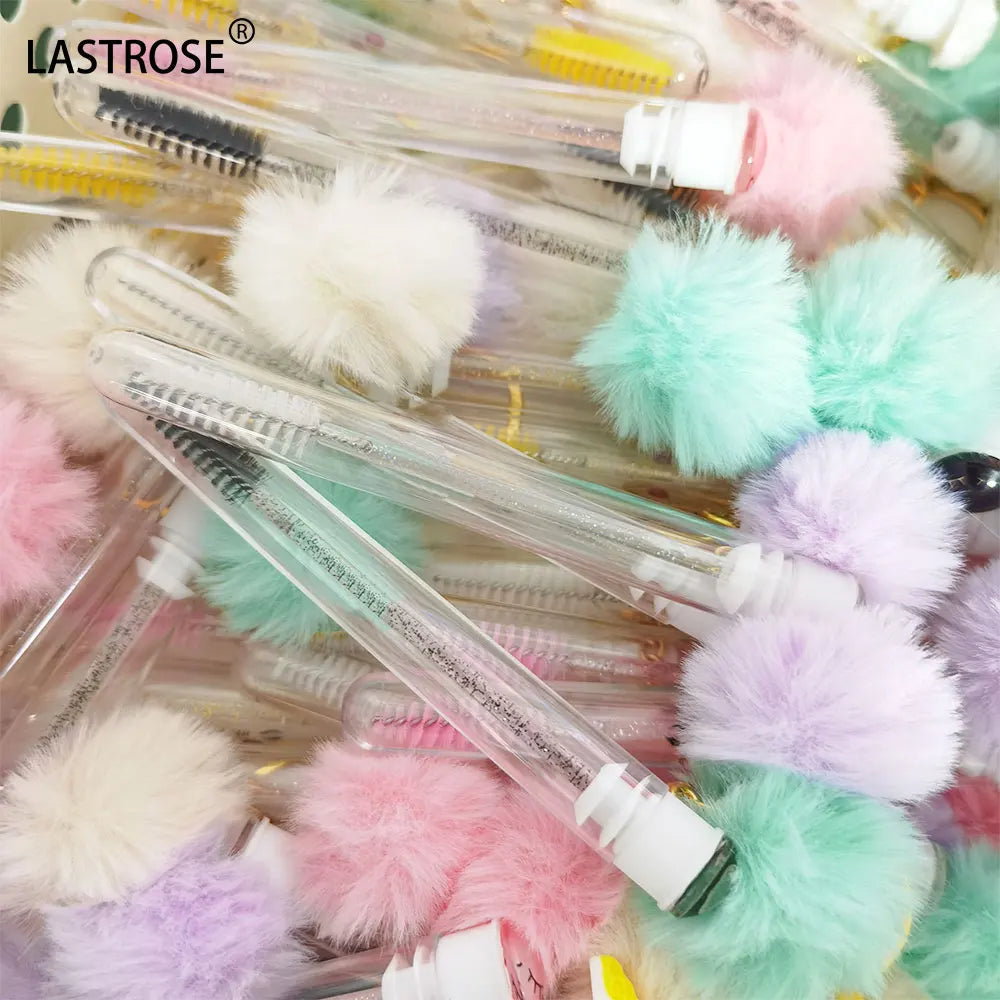 Spoolies Cleaning Brush in Tube Keyring Mascara Eyelash Extension Brush Keychain