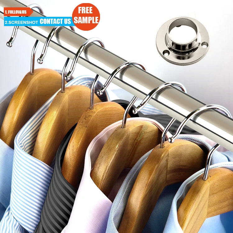 Toco Closet Rod and Shelf Bracket Closet Rod and Shelf Height Extendable Wardrobe Rail Tube