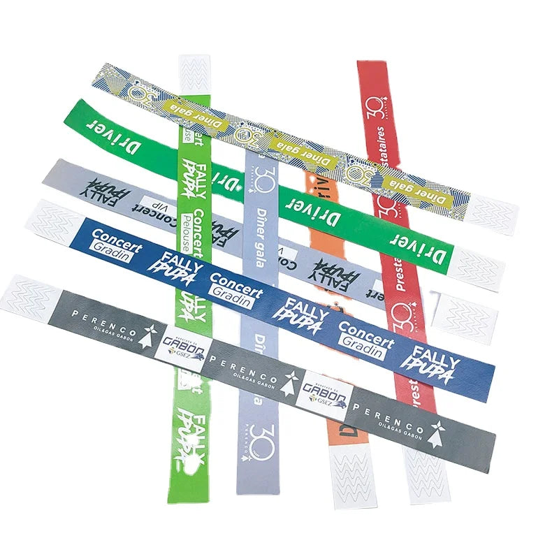 Custom Waterproof ID Arm BandEvents Tyvek BraceletsFestival Paper Wristband