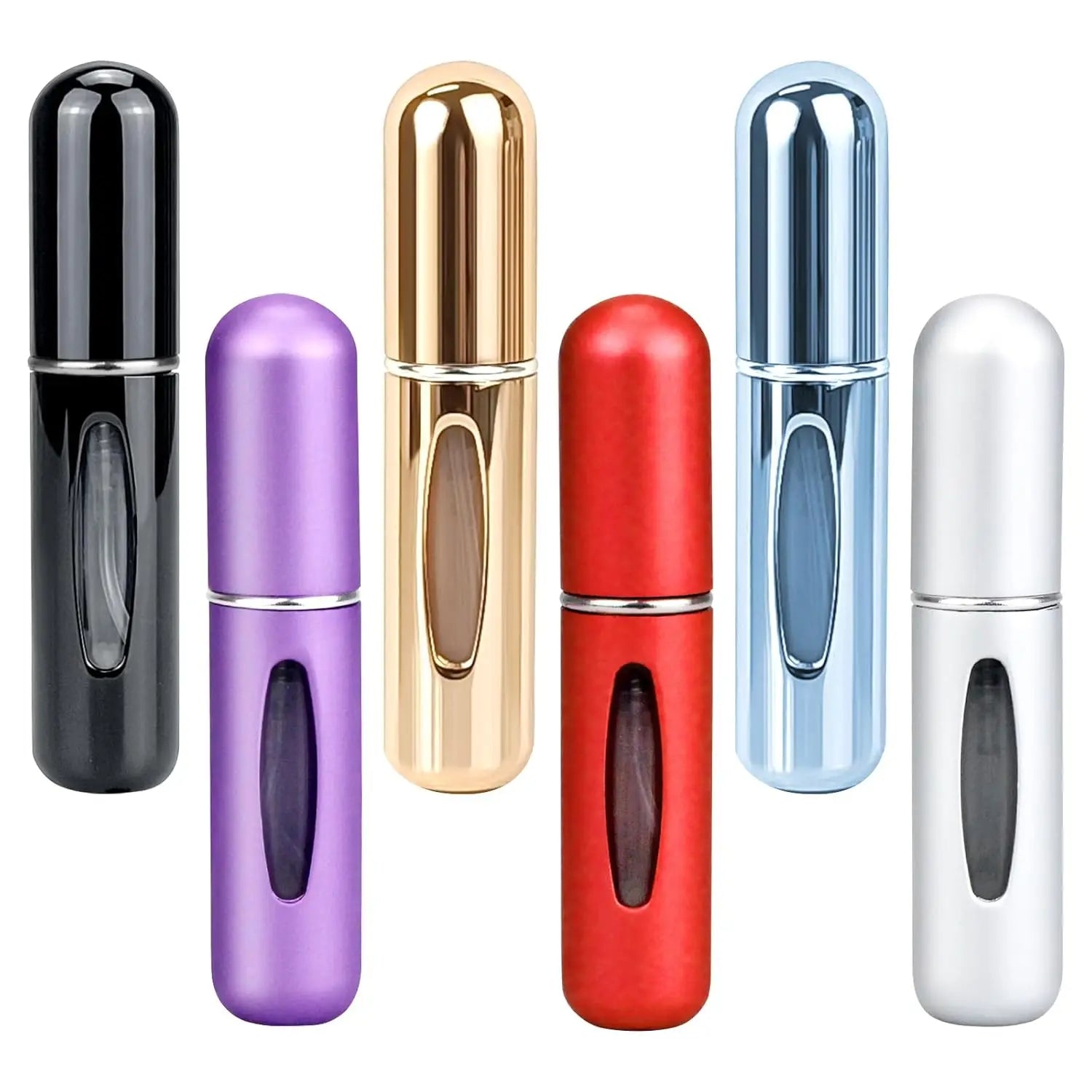 5ml Travel Size Leakproof Aluminum Collar Perfume Atomizer Refillable Empty Pocket Spray Bottle