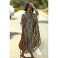 New Style Serpentine Dress Dubai Kaftan Printing Swim Cover up Women