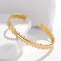 BM Allergy-Free Eco-friendly 18k Gold Plated Stainless Steel Beaded Bracelet Women's Irregular Personality Bangles