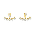 Tessellated Zircon Stud Earrings18k Gold Plated Statement Earringswomens Stud Earrings Women's Stainless Steel Trendy 1pcs