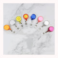 New Arrival Easy Stretch Translucent clear Candy Color Light Smile Face Teacher Doctor Identify Name ID Card Badge Reel Pin Clip