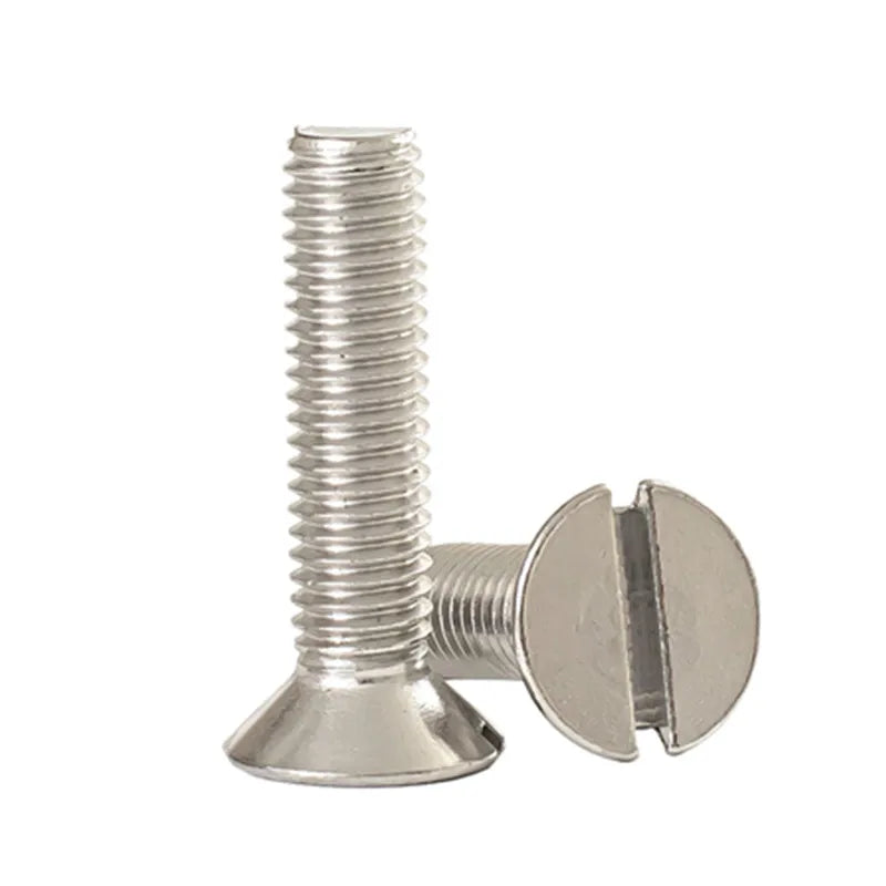 DIN 963 Metric Stainless Steel 304 Class 4 Slotted Round Flat Sunk Countersunk Head Machine Screw