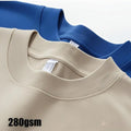 Cotton Little Gsm Anti-wrinkle Style  280GSM  Overun Tshirt Plain Cotton Unisex Heavy Oversized Vintage Basic Tshirt