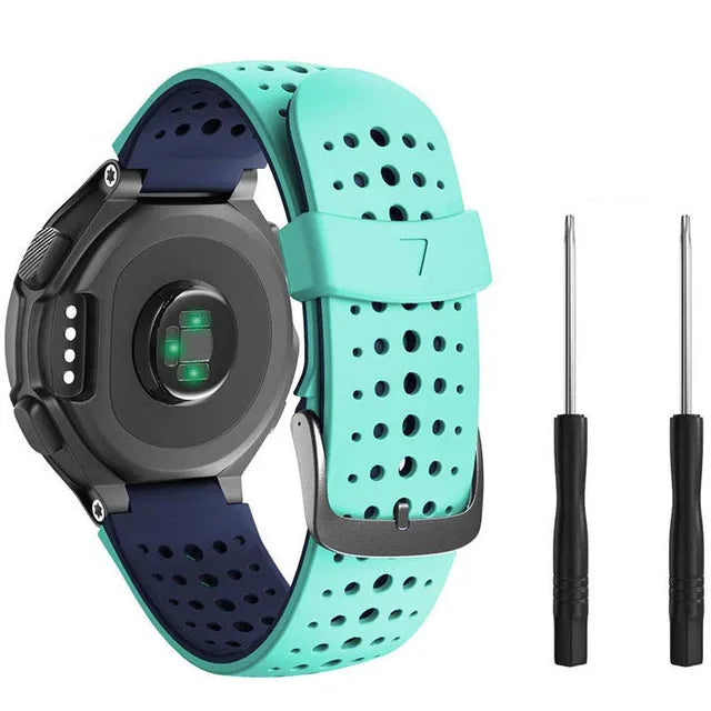 Double Color Silicone Watch Strap Band for Garmin Forerunner 235 735 630 220