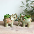 Wholesale Modern Creative Elephant Shape Ceramic Small Mini Plant Succulent Pot Tabletop Vase