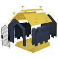 Factory Direct Custom Outdoor Waterproof Triangle Breathable Pet Cage Button Closure Plastic Dog House for Backyard Garden