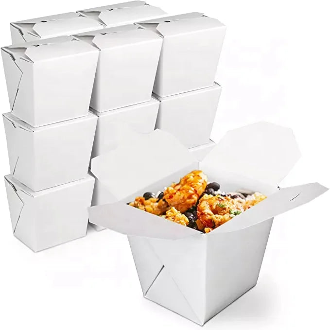 26 oz Custom logo Printed Chinese Noodle Pasta Rice Salad Fruit Chips Chicken Doner Packaging Paper Boxes