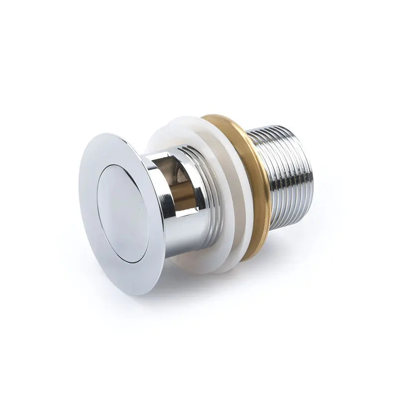 Modern Hotel Use Small Cap Chrome Finish Silver Bathroom Sink Drain Stopper Push Pop-Up Easy Installation 2 Year Warranty YuChen