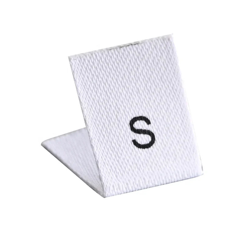 Center Fold Common and Custom Garment Woven Size Labels