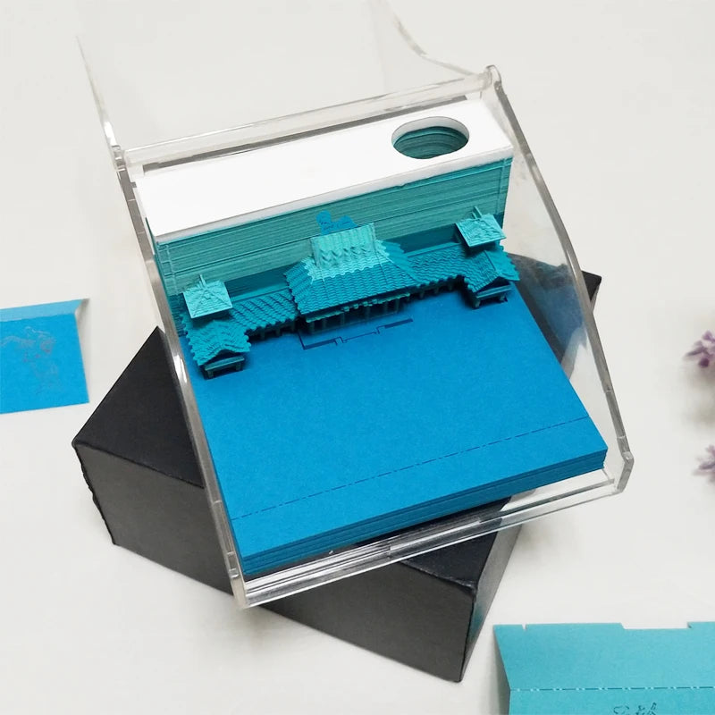 Custom Cute Design Creative  Gifts DIY Paper Crafts Card  3D Note Pad Paper for Office Supplies