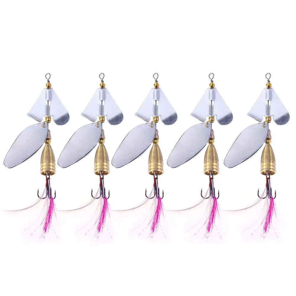 New 9.6CM 10.2G Metal Spinner Fishing Lure Spoon Bait Trolling Rotaiting Spoon Spinner with Spinner FishingNew Type