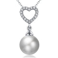 Heart-Shaped Love Letters Beads Necklace Silver 925 Sterling Silver Necklace Jewelry Silver 925 Necklace