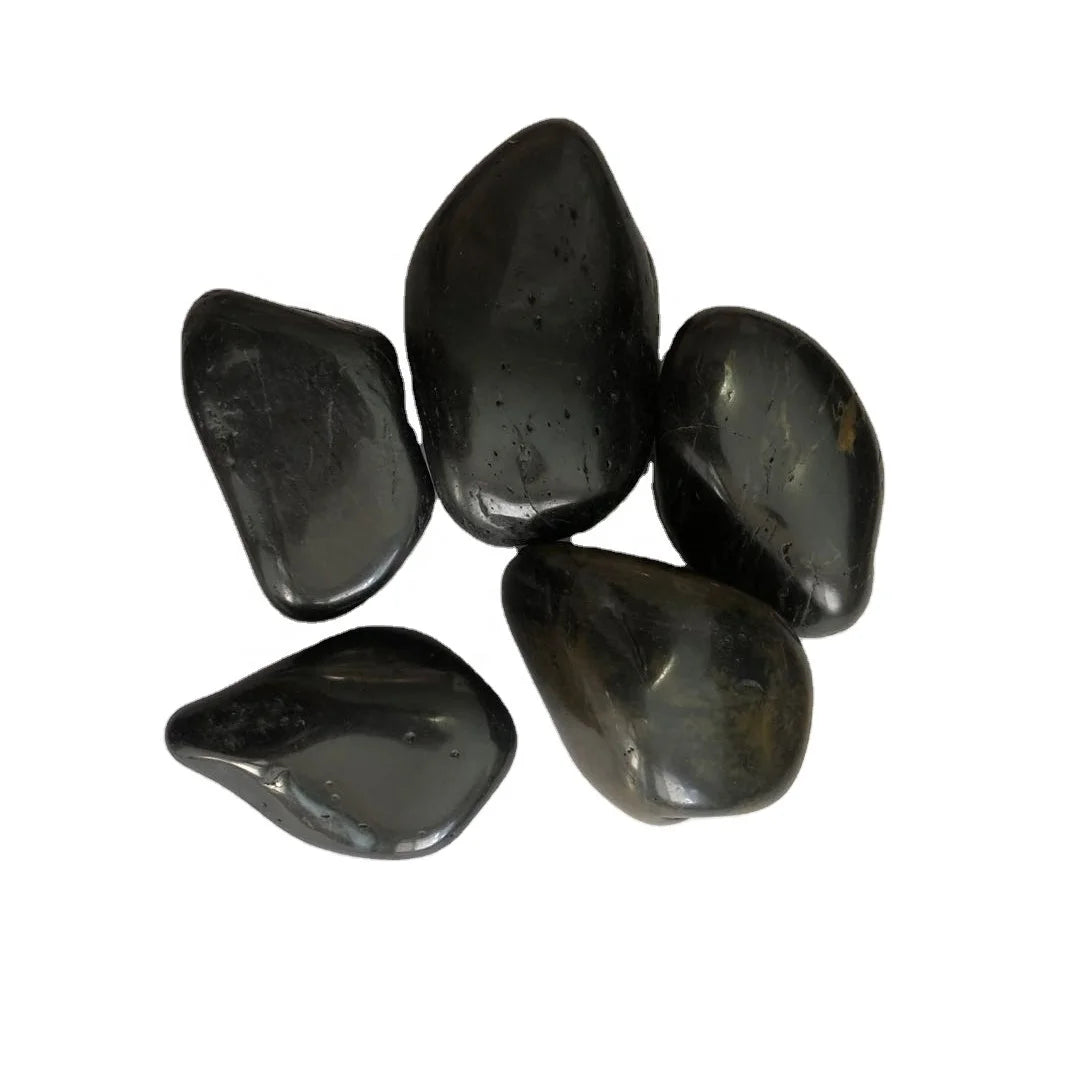 Landscape Black Polished River Pebble Stone