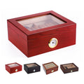 Custom Brand Cigar Box Wholesale Luxury Ziplock Display Storage Wooden Case Cigar Case Lock Cabinet Travel Package Cigar Humidor