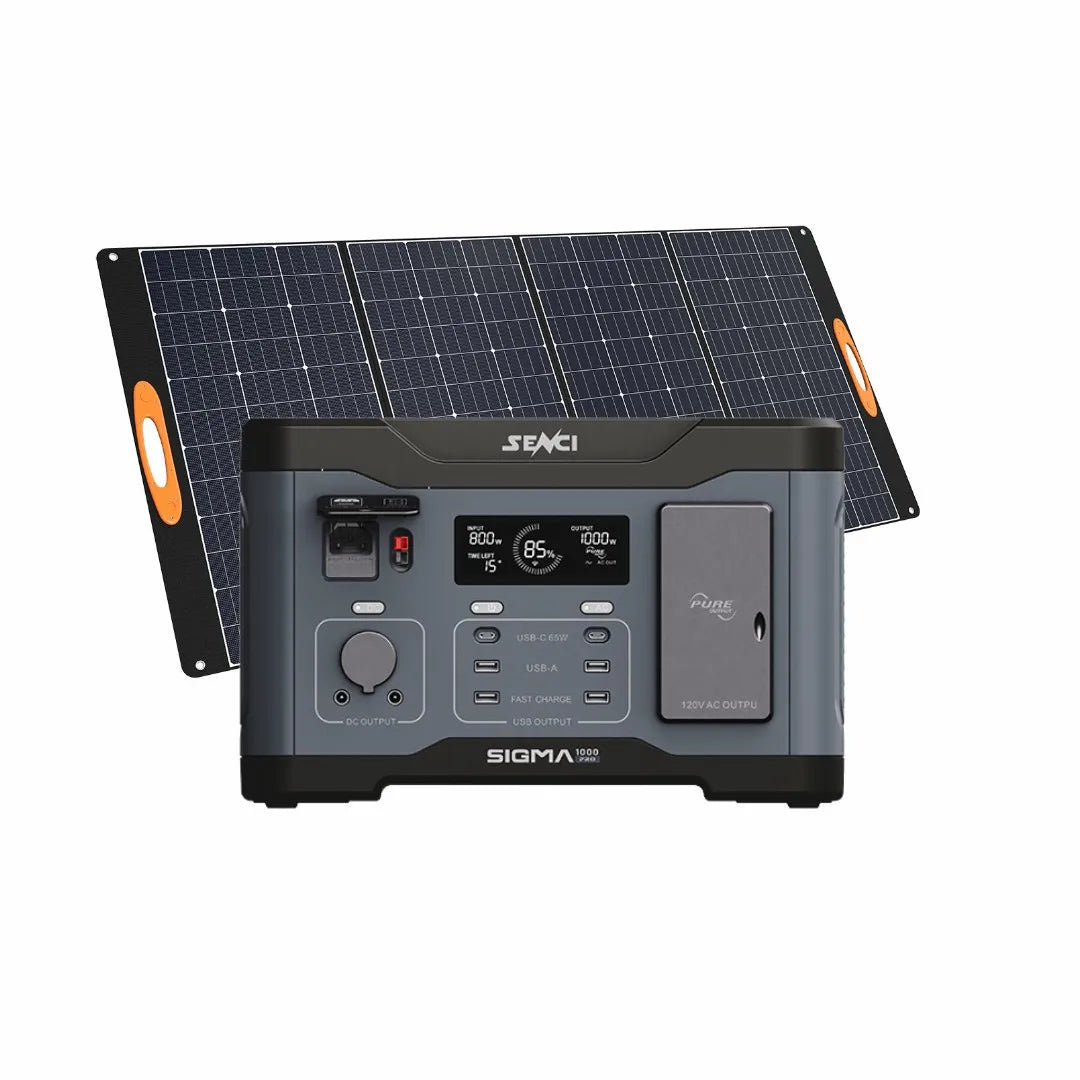 Lithium Battery 800w 1000w Solar Generator 1500W 1800W Large Capacity AC DC Emergency Portable Power Station With Solar Panel