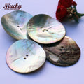 35mm-50mm Large Akoya Shell 2-Holes Flatback Washable Buttons for Sewing DIY Decorative Accessories Natural Real Shell Sewing