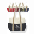 Adventurous Dual-Color Polyester Tote Bags Large Main Compartment with Snap Closure Dot Pattern