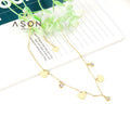 Ason Stainless Steel Ladies Thin Chain Pendant Girl Valentine Gift 18K Gold Plated Zirconia love Heart Long Necklaces for Women