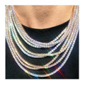 New Hot Selling Cheap Hip Hop 4mm Gold Plated Diamond Iced Out Tennis Chain Necklace Jewelry