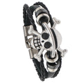 Wholesale Punk Rock Skull Cuff Bracelet Fashion Jewelry for Men and Women Leather Bracelet