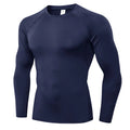 Men's Winter Sports Sweatshirt Quick Dry Compression Technology Lightweight Reversible High Elastic Gym Workout Fitness Long