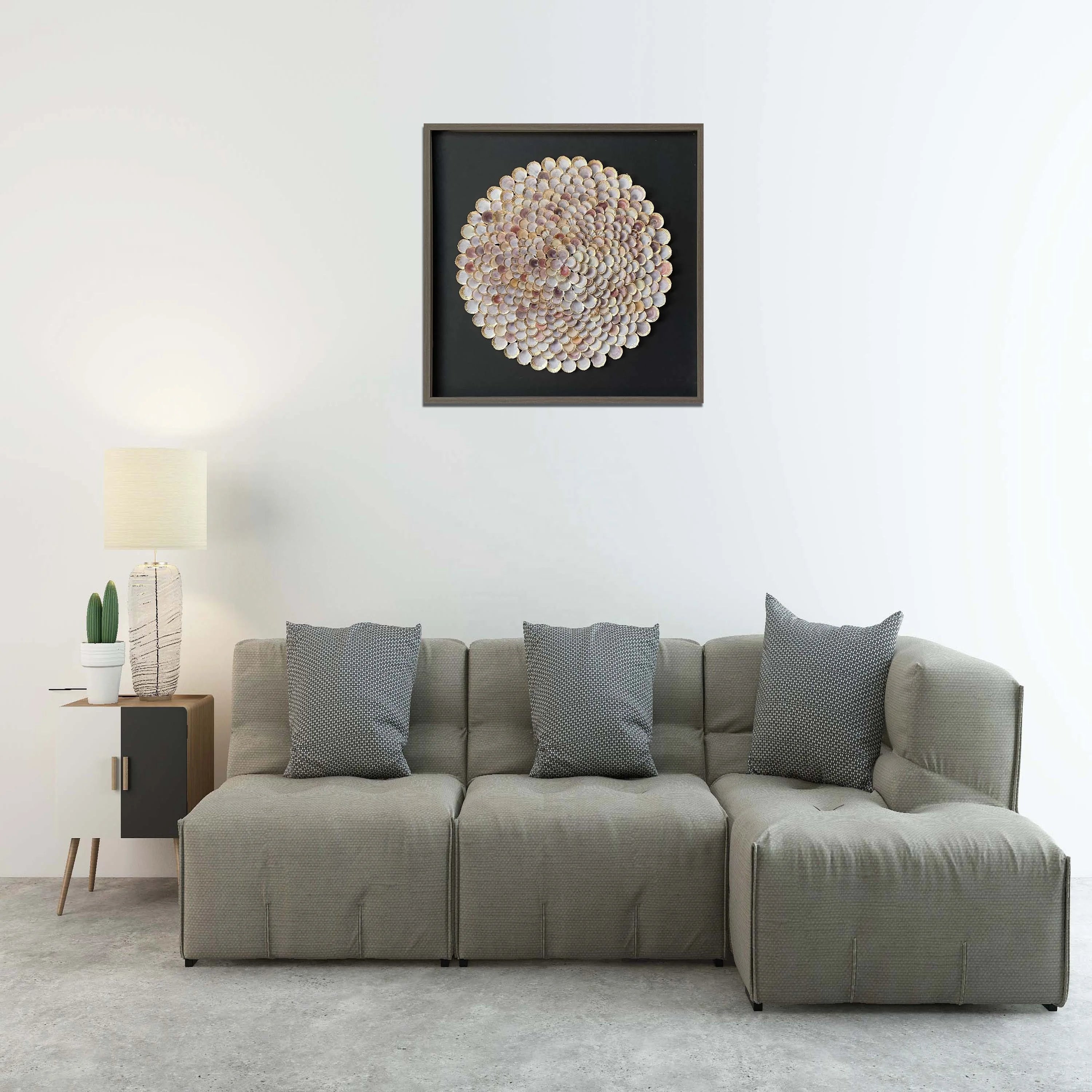 Ultra Light  Wooden Frame Wall Art Rural Abstract Shadow Box Decoration for Living Room Environmentally Friendly Home Decor