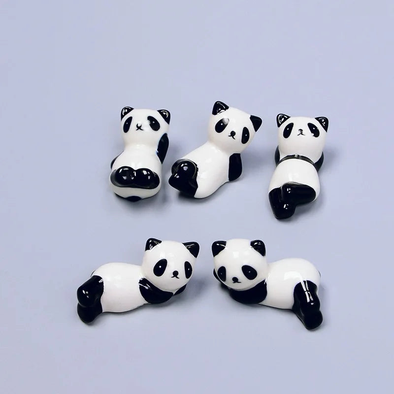 Animal Chinese Panda Mold Eco-Friendly Cute Ceramic Chopsticks Rack Holder Rest for Business Gifts